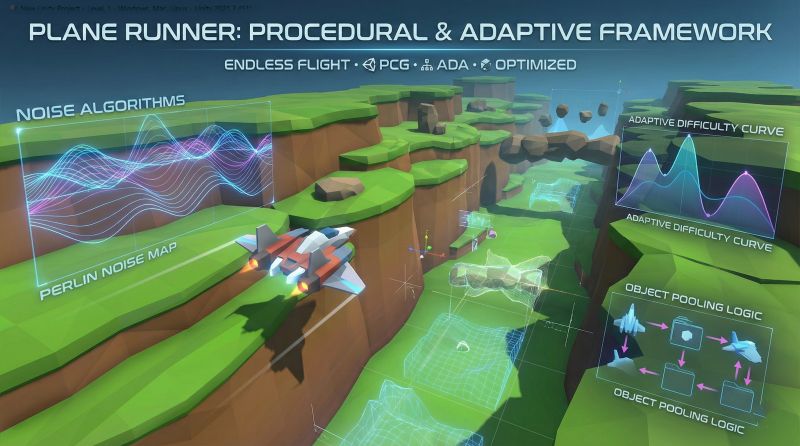 Plane Runner: Procedural Frameworks and Adaptive Difficulty in Flight Games